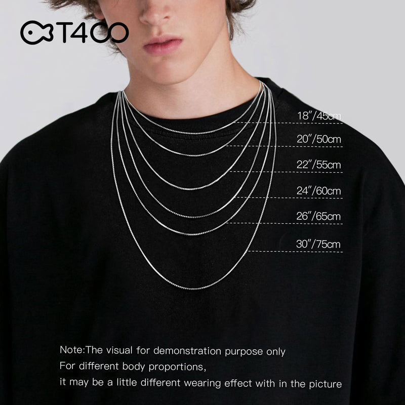 T400 925 Sterling Silver Chain Necklace 1.5mm 1mm Gold Plated Italian Box Chains for Women Men Teens 16 18 20 22 24 26 30 inches 20.0 Inches 1.5mm Silver - BeesActive Australia