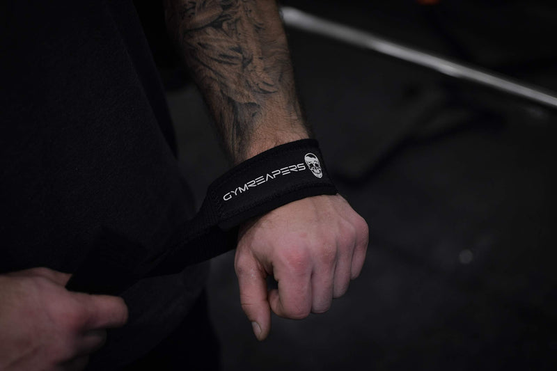 Gymreapers Lifting Wrist Straps for Weightlifting, Bodybuilding, Powerlifting, Strength Training, Deadlifts - Padded Neoprene with 18 inch Cotton - BeesActive Australia