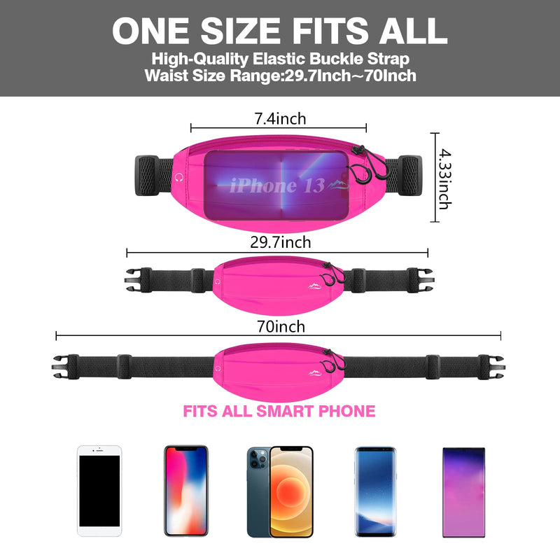 UPTARD Running Belt, Running Fanny Pack Women, Whole Bag Reflective, Running Belt for Men, Running Fanny Pack, Runners Belt, Phone Holder for Running, Running Belt for Women, Running Waist Belt(rose) rose - BeesActive Australia