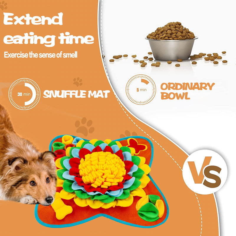 Meilzer Snuffle Mat for Dogs Pet Treats Feeding Mat for Small/Medium Breed Dogs Non-Slip/Portable/Durable Interactive Dog Puzzle Toys Encourages Natural Foraging Skills Four Leaf Clover - Blue - BeesActive Australia