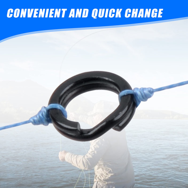 JOGFFDE Fishing Split Rings Assortment Kit - 200PCS Stainless Steel Double Flat Wire Snap Ring High Strength Lure Hook Connector Fishing Accessories - BeesActive Australia