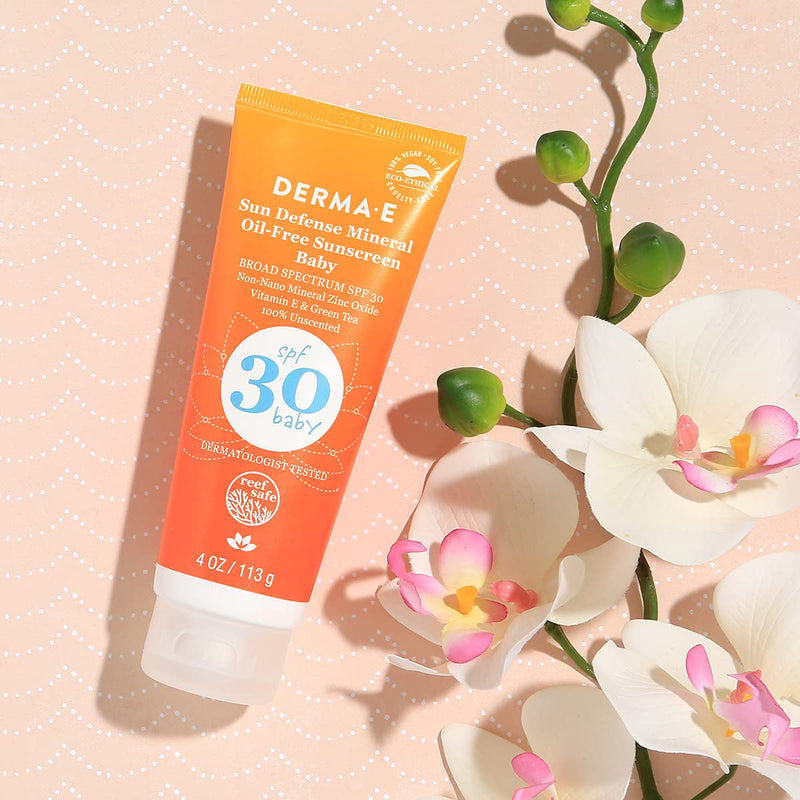 DERMA E Natural Mineral Sunscreen SPF 30 Baby (4oz) [Packaging May Vary] - BeesActive Australia