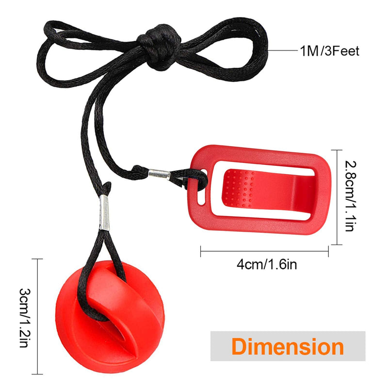 Treadmill Universal Magnet Safety Key for All NordicTrack, Proform, Image, Weslo, Reebok, Epic, Golds Gym, Freemotion, and Healthrider Treadmills Red - BeesActive Australia