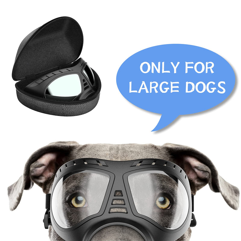 NVTED Dog Goggles Big Area Dog Sunglasses, Large Breed Windproof Snowproof Eye Protection Dog Glasses for Outdoor Driving Cycling - BeesActive Australia