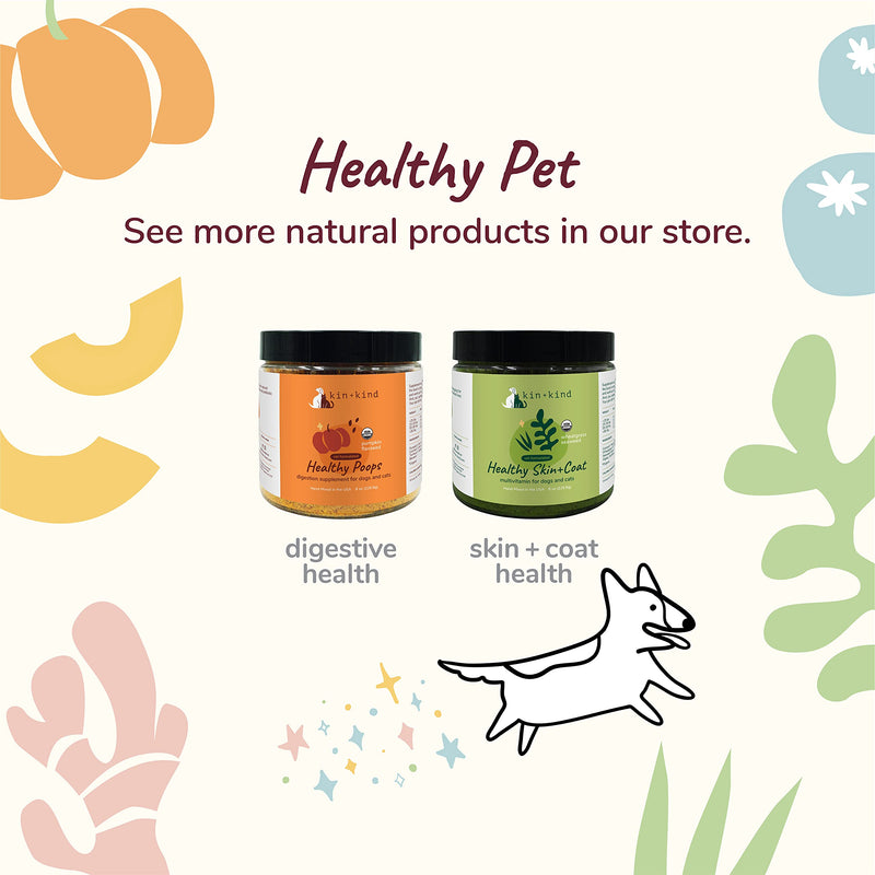 kin+kind Hip and Joint Supplement Dogs and Cats - Organic Healthy Hip & Joint Supplement for Dogs and Cats - Vet Formulated Natural Formula with Organic Turmeric, Black Pepper and Coconut- Made in USA 4 oz - BeesActive Australia
