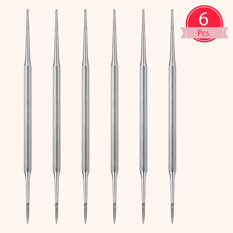 6 Packs Ingrown Toenail File Double Sided Toenail Lifter One Side Flat and One Side Curved Stainless Steel Toenail Pedicure Tools - BeesActive Australia