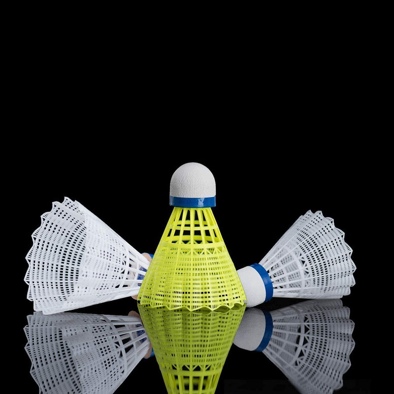 TEOZZO Goose Feather Badminton Shuttlecocks, Nylon Feather Badminton Birdies, Pack of 12, Stable and Sturdy High Speed Badminton Shuttles, Training Shuttlecock for Indoor and Outdoor Sports Nylon-Mix - BeesActive Australia