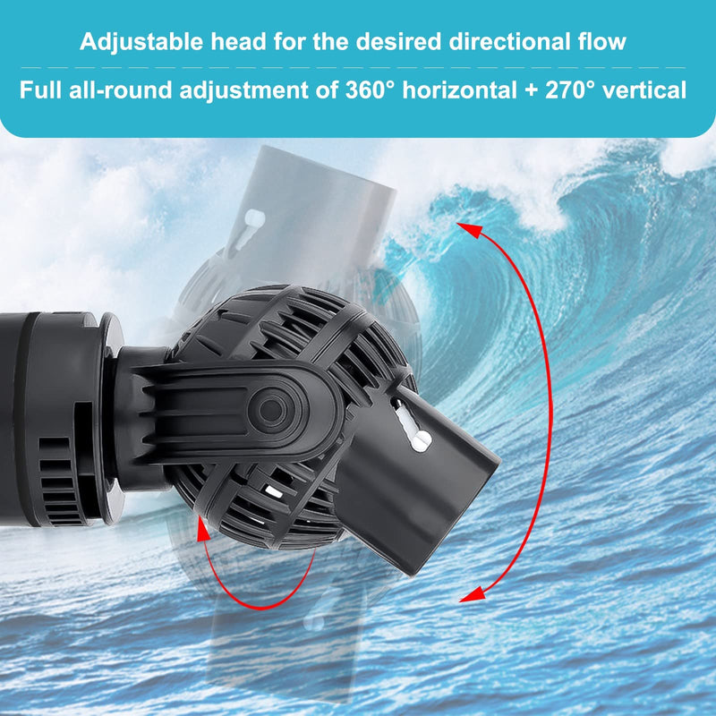 YCTECH Aquarium Fish Tank Circulation Pump Wave Maker Power Head with Magnet Suction Base (6W 8W) 8Watt - BeesActive Australia