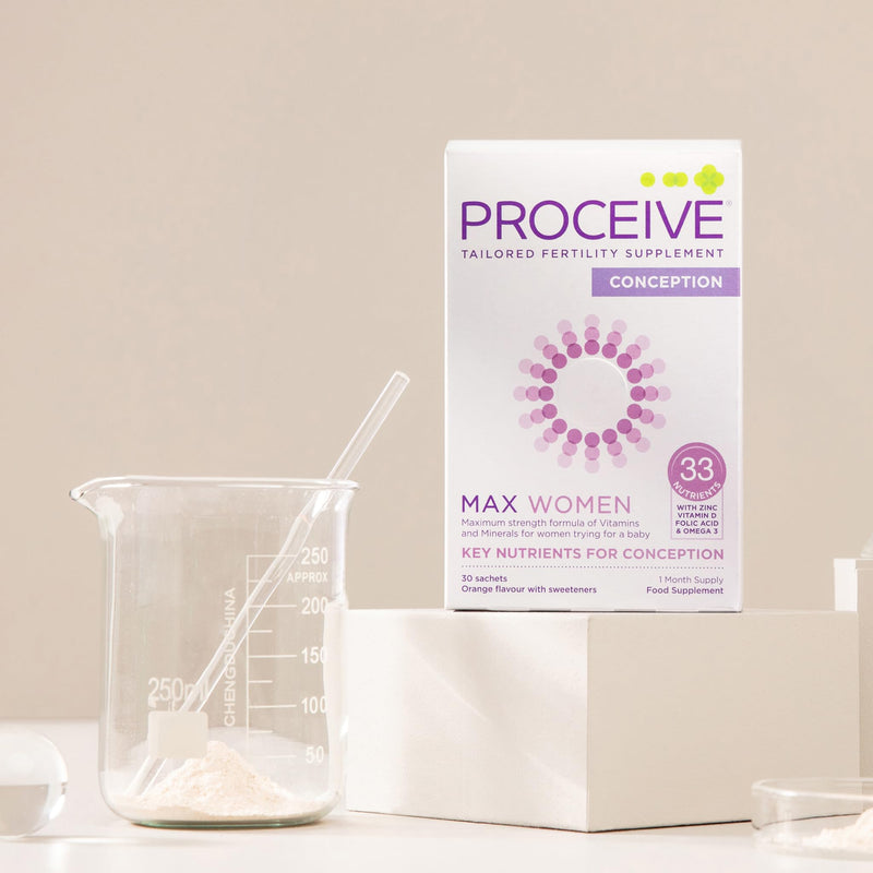 Proceive� Women MAX - Fertility Supplement for Conception - Pregnancy Vitamins for Women Trying to Conceive - Zinc, Folic Acid, Vitamin D - 30 Sachets (1 Month Supply) - Vegetarian Women - 30 sachets - BeesActive Australia