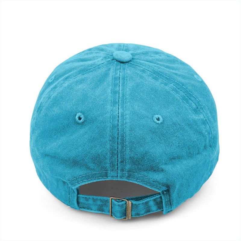 Unisex Mama Bear Denim Hat Adjustable Washed Dyed Cotton Dad Baseball Caps Print Logo Blue One Size - BeesActive Australia