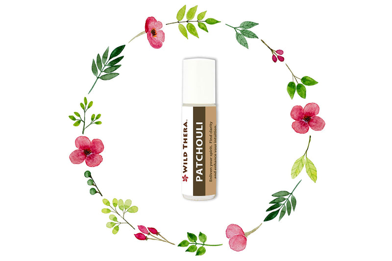 Wild Thera Aroma Basics Roll On: Eucalyptus, Frankincense, Lavender, Patchouli, Peppermint, Tea Tree (Patchouli) - BeesActive Australia