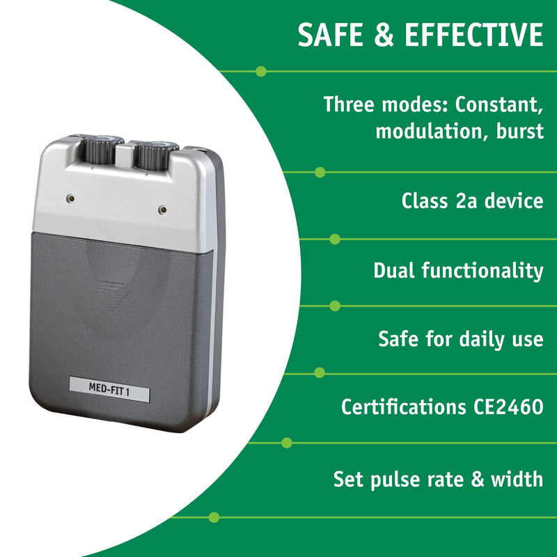 Med-Fit 1 Dual Channel TENS Machine for Pain Relief & Pain Management Therapy-Fully certified Tens Machine CE2460 - BeesActive Australia