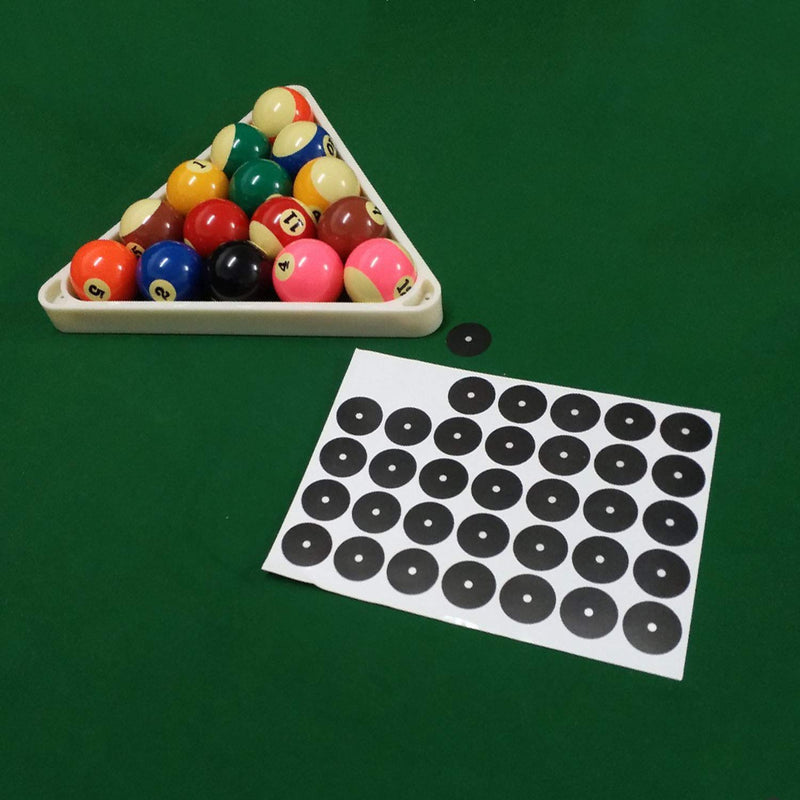 Maxmoral 70 PCS 2 Sheets 35mm/ 1-3/8Inch Black Self-Adhesive Billiard Dot Sticker for Snooker Billiard - BeesActive Australia