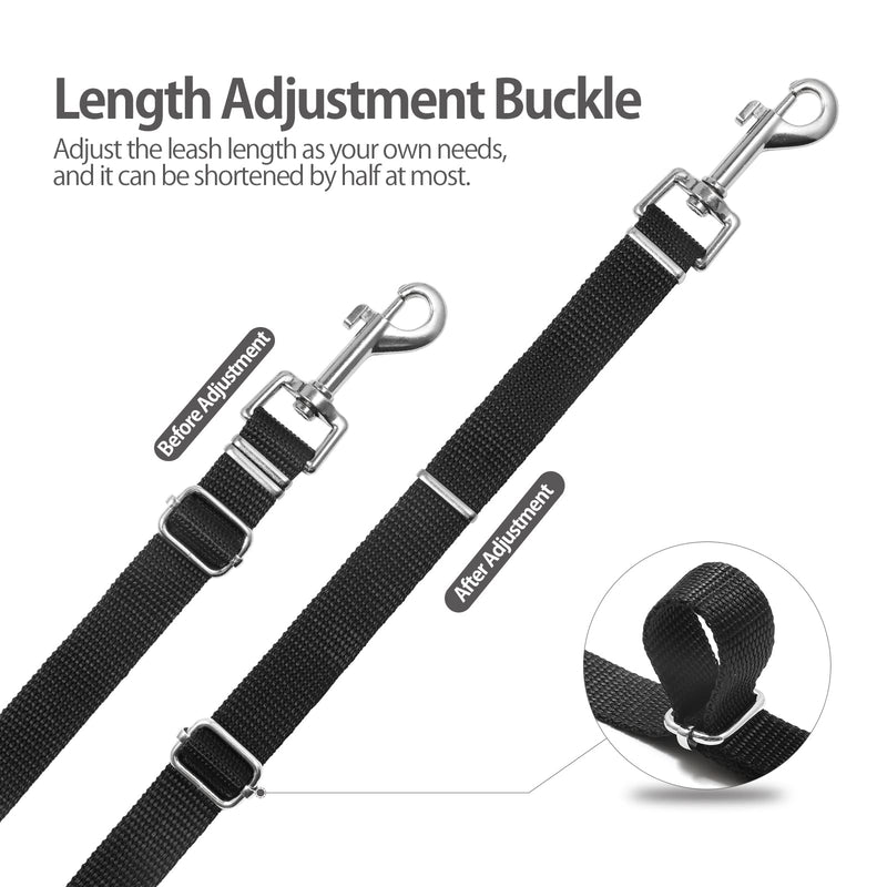 Long Leash for Dog Training - 10ft 16ft 30ft 50ft Adjustable Obedience Recall Dog Training Leash for Large Medium Small Dogs with Storage Pouch 30 FT Black - BeesActive Australia