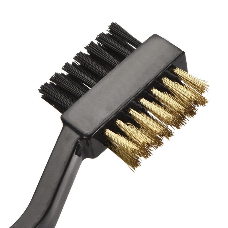 MECCANIXITY Golf Club Brush Double Sided Cleaning Groove Cleaner with Clip Black - BeesActive Australia