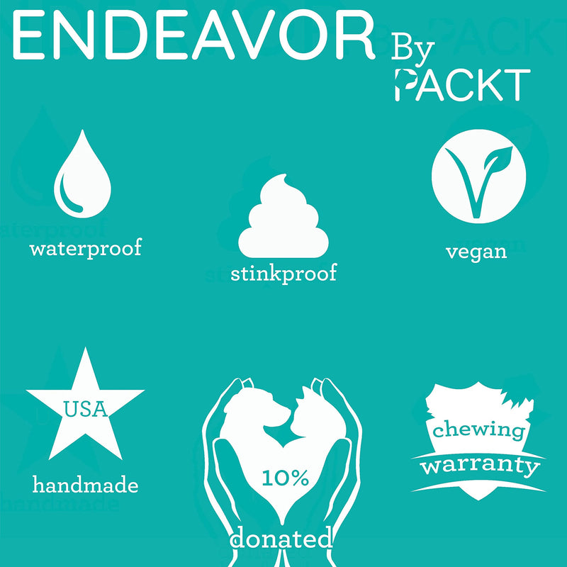 PACKT - Endeavor Dog Collar - Waterproof, Stinkproof, American Made M [Standard: 14"-18"] Ocean - BeesActive Australia