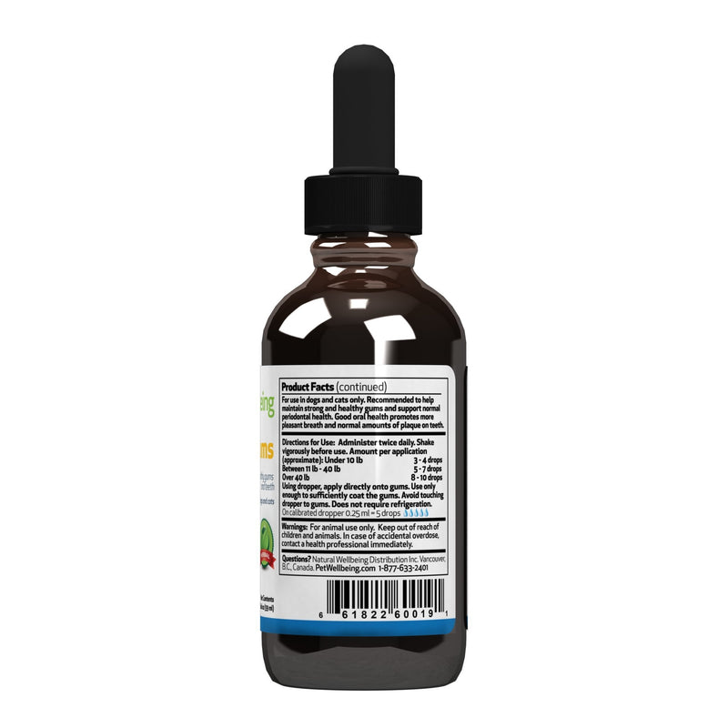 Pet Wellbeing - Healthy Gums for Cats - Natural Support for for Healthy Gums, Teeth and Breath in Felines - 2oz (59ml) - BeesActive Australia