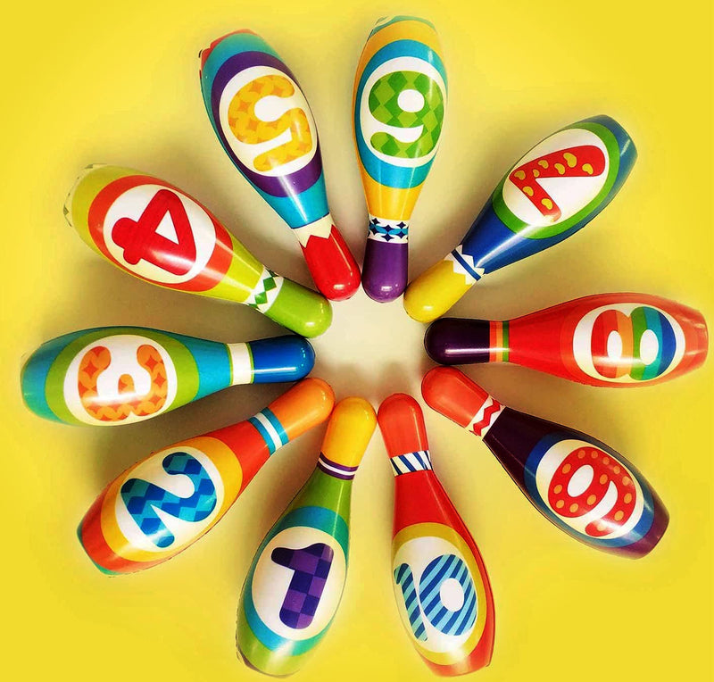 ToyVelt Kids Bowling Set - with 10 Bowling Pins & 2 Balls - Educational Early Development Indoor & Outdoor Games Set - for Toddlers & Infants Boys & Girls Ages 3,4,5 -12 Years Old - BeesActive Australia