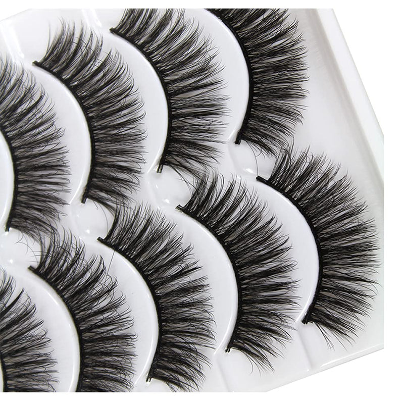 False Lashes Elocoise 5 Pairs 3D Eye Lashes Reusable Long Hand-made Faux Eyelashes for Eye Makeup (3D-10) 3D-10 - BeesActive Australia