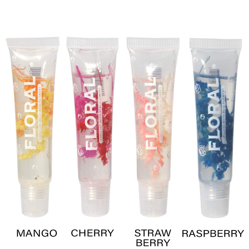 Pack of 4 Crystal Flower Lipgloss, Long Lasting Nutritious Lip Balm Lips Moisturizer with flavor - BeesActive Australia