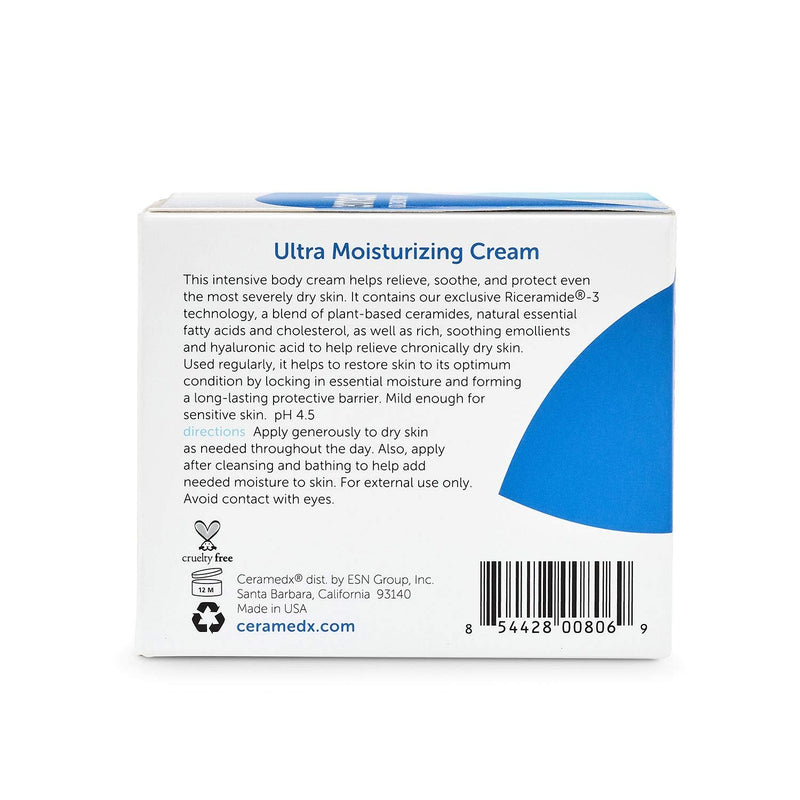 CERAMEDX - Ultra Moisturizing Natural Ceramide Cream Unscented for Dry, Sensitive Skin (6 oz.) - BeesActive Australia