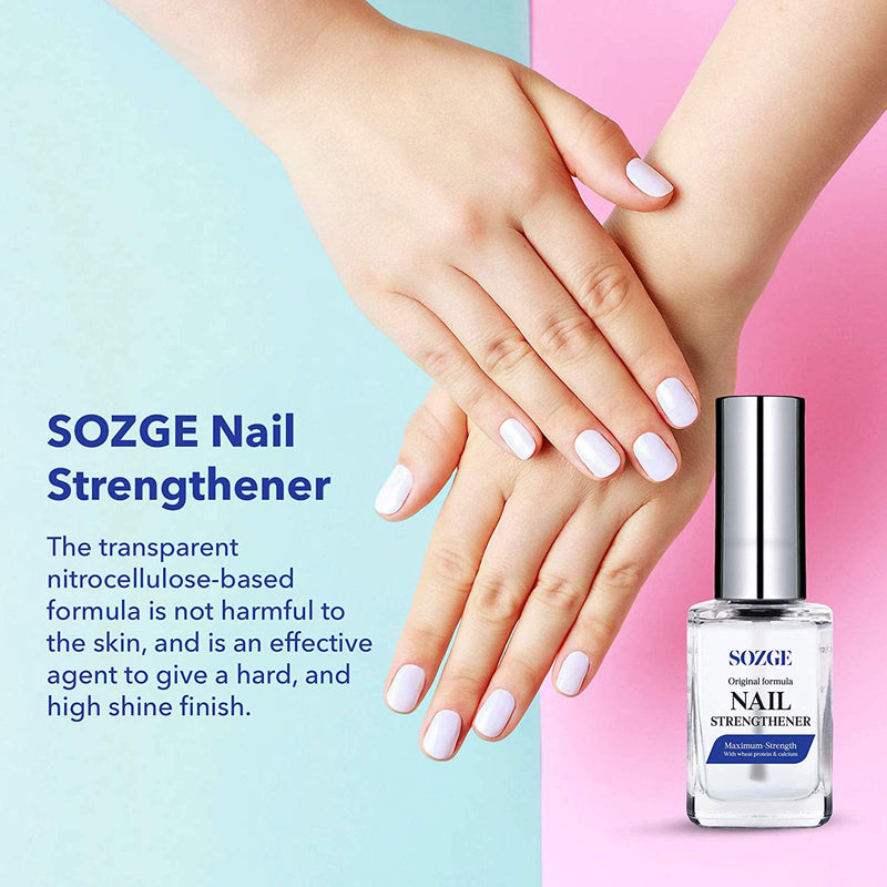 SOZGE Nail Strengthener for Treating Weak, Damaged Nails, Promotes Growth, Use as a Top Coat or Base Coat 15ML - BeesActive Australia