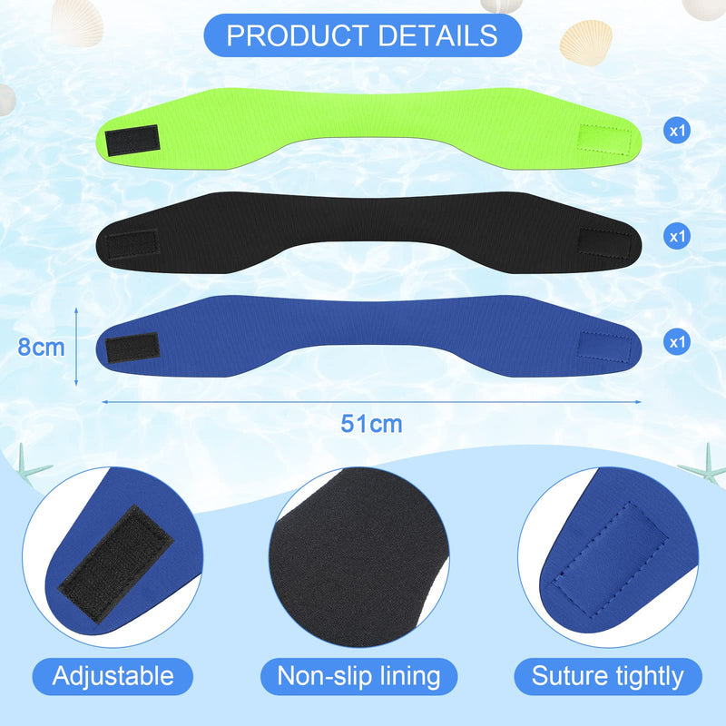Swimming Headband Soft Silicone Earplugs Set, Including 3 Pcs Secure Swimmers Ear Band 3 Pairs Swimming Earplugs Swim Headbands for Kids Adults Moldable Ear Plugs for Swimming (Elegant Color) Elegant Color - BeesActive Australia