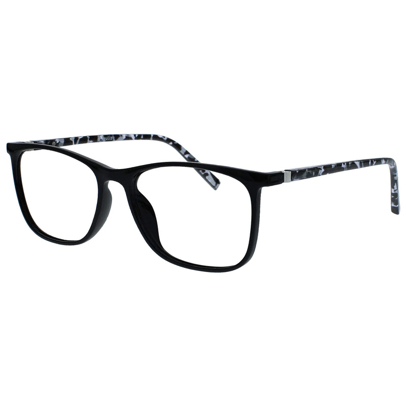 Opulize Arc 3 Pack Large Reading Glasses Black Brown Blue Patterned Mens Womens RRR66-123 +1.50 Magnification Black / Blue / Purple - BeesActive Australia