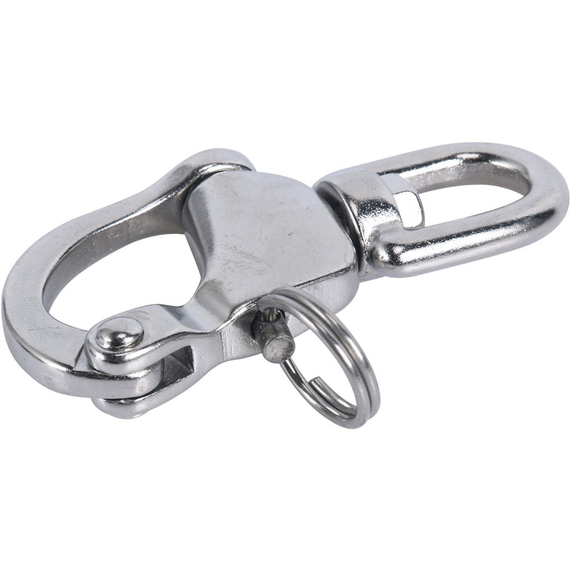 Amarine Made Pair of Swivel Eye Snap Shackle Quick Release Bail Rigging Sailing Boat Marine 316 Stainless Steel for Sailboat Spinnaker Halyard 2-3/4", Silver - BeesActive Australia