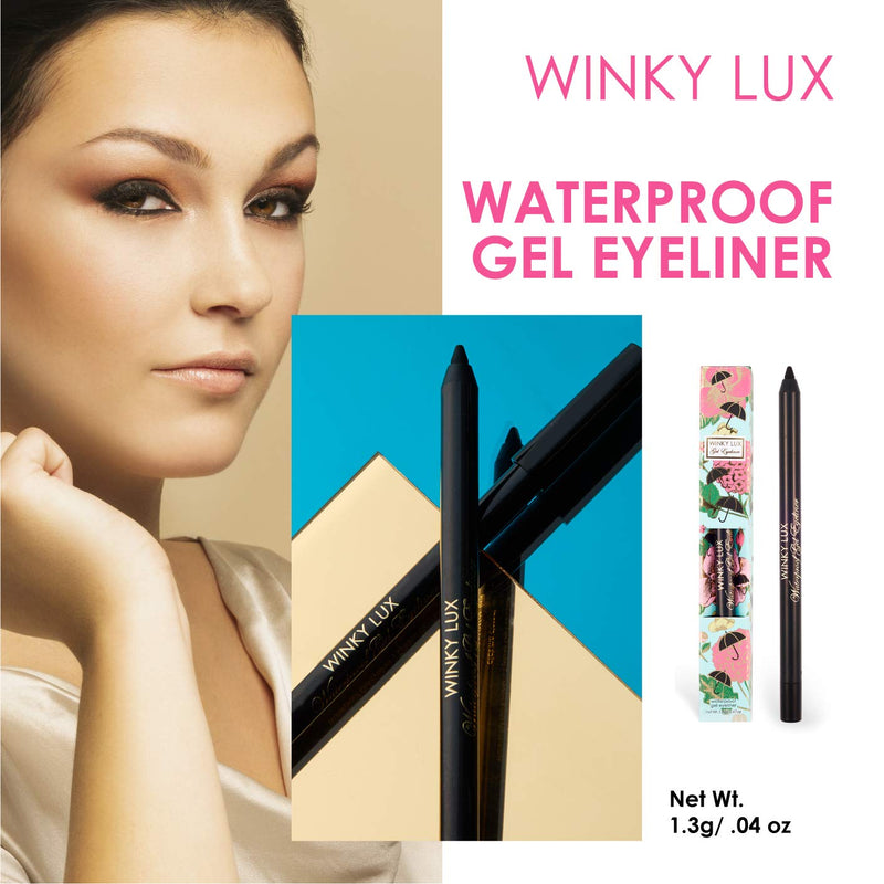 Winky Lux Waterproof Gel Eyeliner Black | Cruelty Free Eyeliner Pencil | Budge-proof formula lasts up to 24-hours, 100% waterproof (1.3g/ .04 oz) - BeesActive Australia