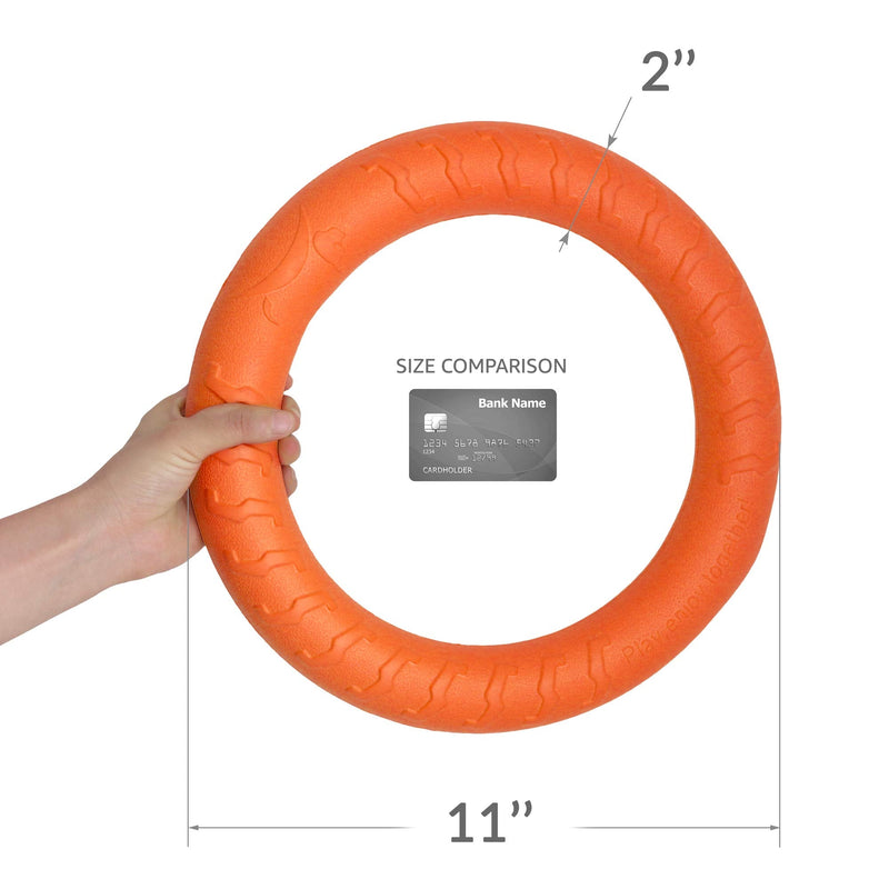 Dog Training Ring for Outdoor Fitness Floatable Pulling Toy and Flying Disc Interactive Play Tool for Small Medium Large Dogs 2 Rings - BeesActive Australia