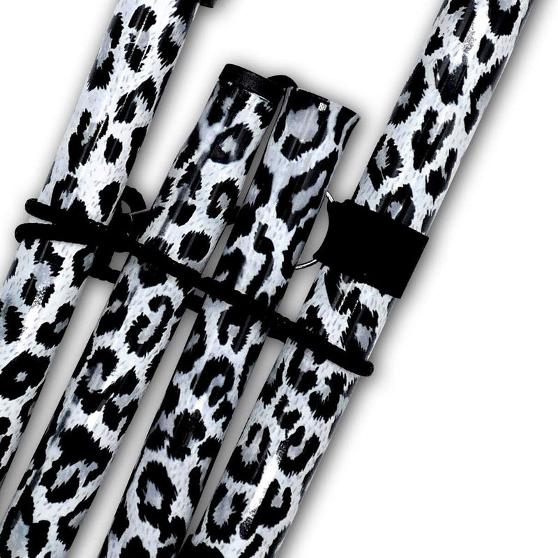 Life Healthcare Walking Stick, Flexible and Durable Mobility Aid, Collapsible & Adjustable from 33-37 Inches - Black Leopard - BeesActive Australia