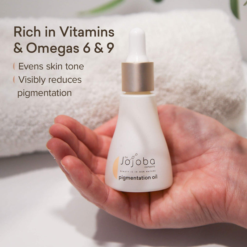The Jojoba Company Pigmentation Oil With Carrot & Tyrostat - Evens Skin Tone - Visibly Reduces Pigmentation & Age Spots - 30ml - BeesActive Australia