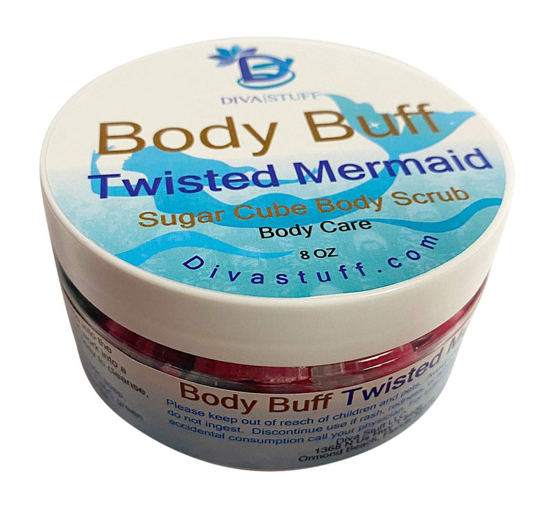 Twisted Mermaid Scent Sugar Cube Exfoliating Body Scrub/Wash With Iridescent Sugar Crystals By Diva Stuff - BeesActive Australia