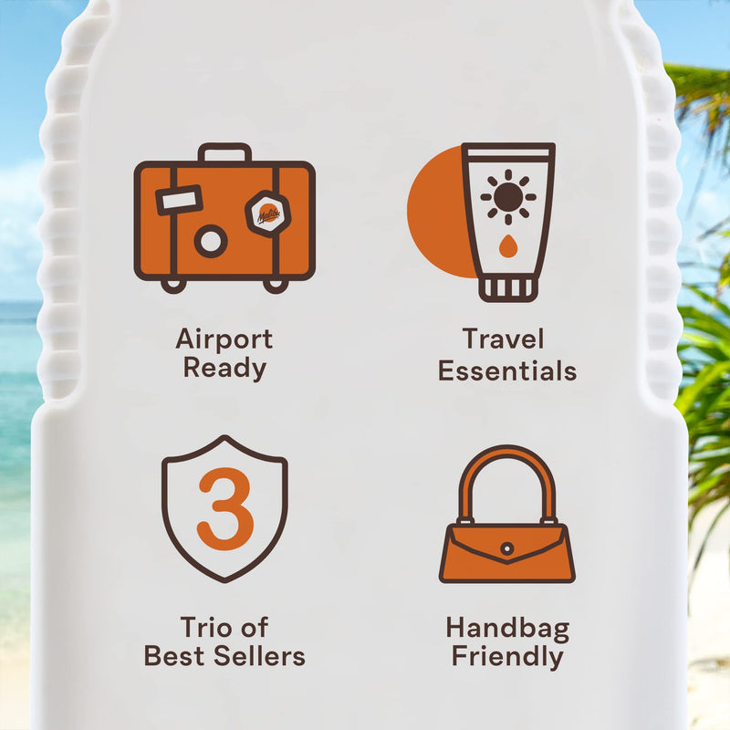 Malibu Sun Travel Essentials with Medium Suncream Protection and Soothing Aftersun Lotion, Water Resistant, SPF 15 and 20, Multipack, 3 x 100ml - BeesActive Australia