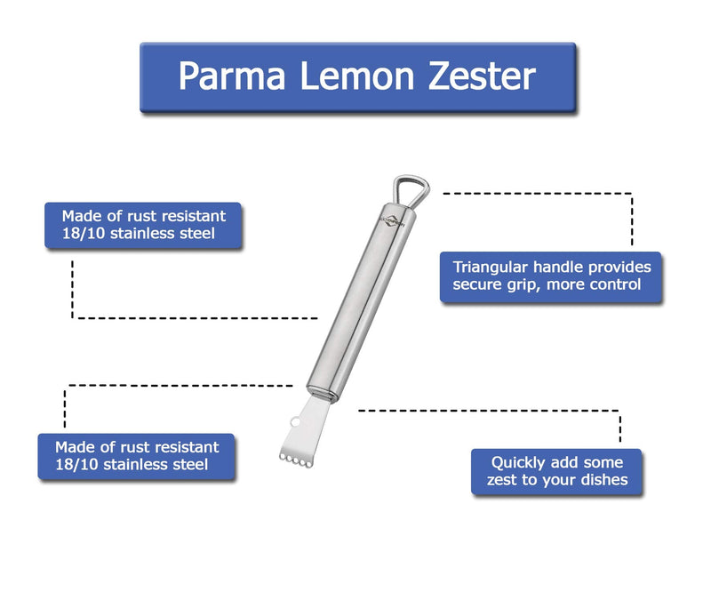 Küchenprofi Parma 18/10 Stainless Steel Lemon Zester, 7-Inch, Silver - BeesActive Australia
