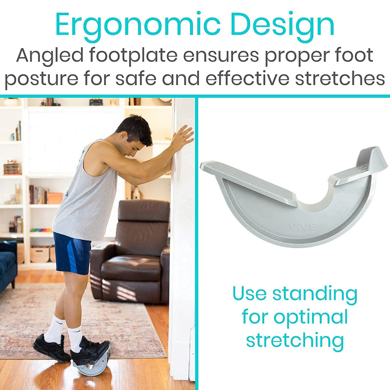 Vive Foot Rocker - Calf Stretcher for Achilles Tendinitis, Heel, Feet, Shin Splint, Plantar Fasciitis Pain Relief - Stretches Strained Leg Muscle - Ankle Wedge Stretch Improves Flexibility - BeesActive Australia