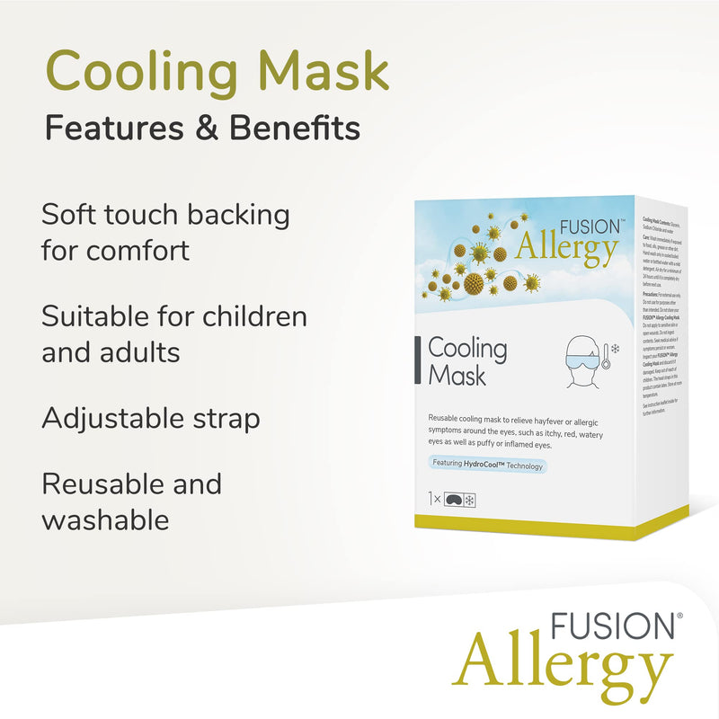 Fusion Allergy Cooling Mask - Featuring HydroCool Technology - A Reusable Cooling Mask to Relieve Hayfever or Allergic Symptoms Around the Eyes - BeesActive Australia