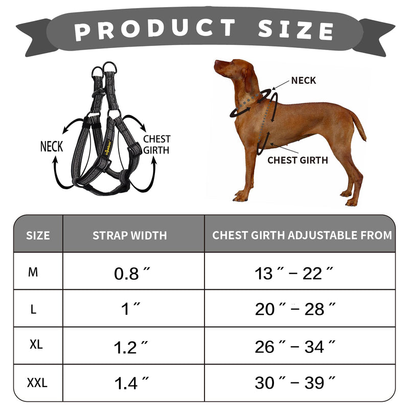 Xipebros Dog Harness , No Pull Dog Harness with Reflective Adjustable,Stops Pets from Pulling and Choking On Walks,Dog Harness for Small/Medium/Large Black XL - BeesActive Australia