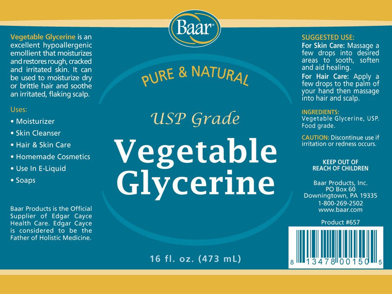 Vegetable Glycerine - Food Grade - USP - 16 fl. oz - BeesActive Australia