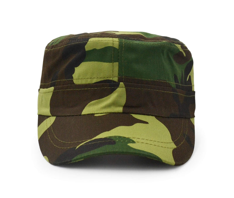 UltraKey Flat Top Baseball Cap, Men Women Cotton Baseball Twill Army Millitary Hat Cap Green - BeesActive Australia