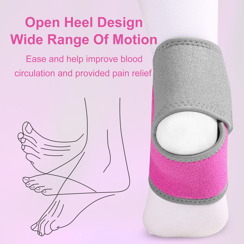 Kids Ankle Brace Supports Breathable Neoprene Ankle Stabilizer Adjustable Child Ankle Protector Wraps Sports Dance Foot Support Arch Supports for Sports Protection Ankle Sprain Joint Pain 2PCS Hot Pink Small - BeesActive Australia