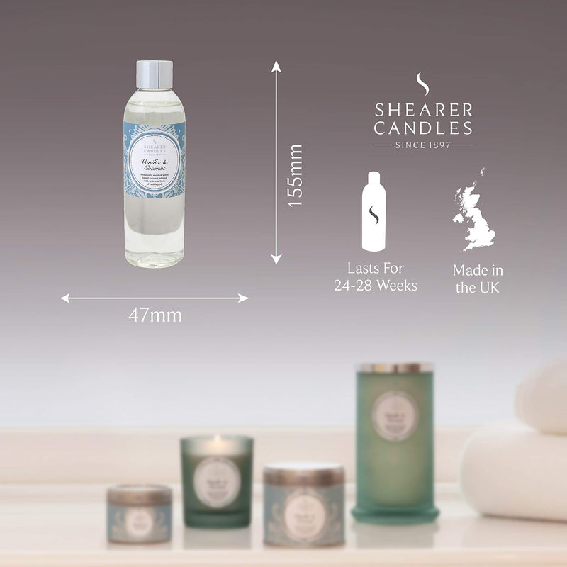 Shearer Candles Vanilla and Coconut 200ml Scented Reed Diffuser Refill, 200 ml (Pack of 1) - BeesActive Australia