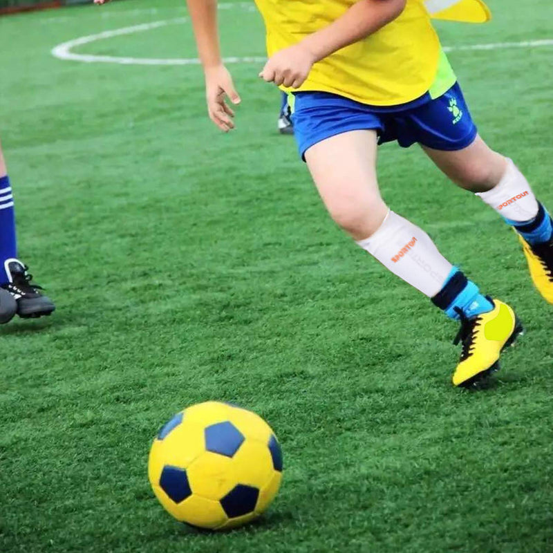 Sportout Adult Youth Kids Soccer Shin Guards,Comprehensive Protection for Your Leg, with Cushioned Ankle Protection to Prevent Injuries White Medium - BeesActive Australia