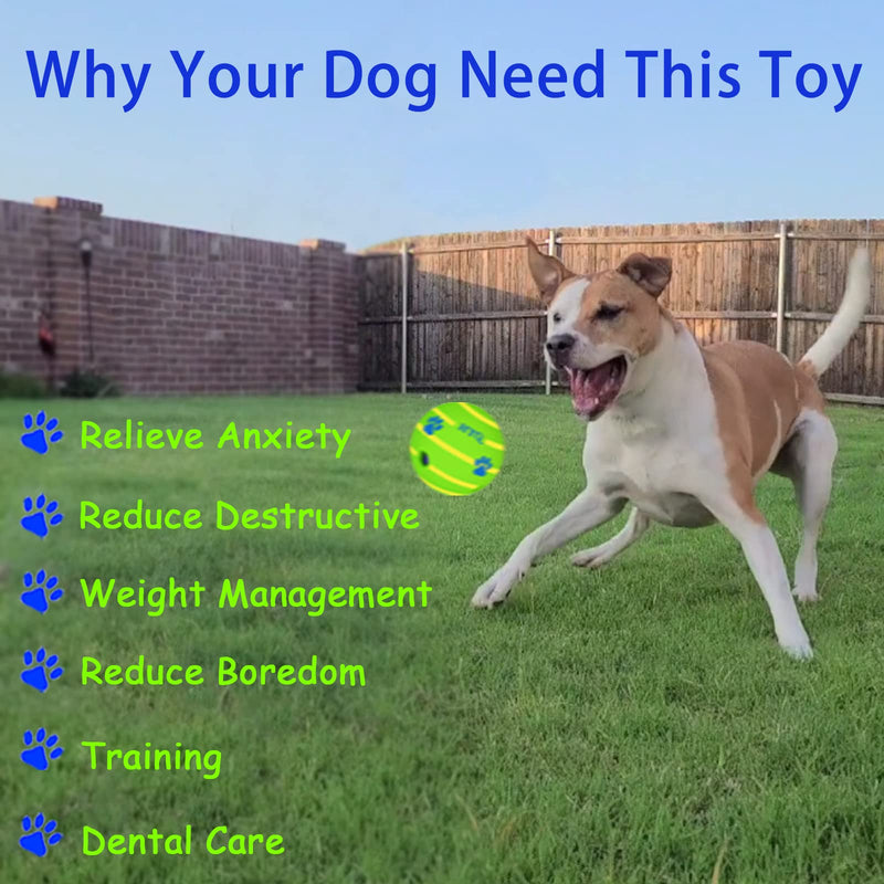 Wobble Giggle Ball for Dogs, Interactive Dog Toys Ball, Squeaky Dog Toys Ball, Funny Wobble Ball, Herding Dog Balls for Medium Large Dogs 4.6 Inches - BeesActive Australia