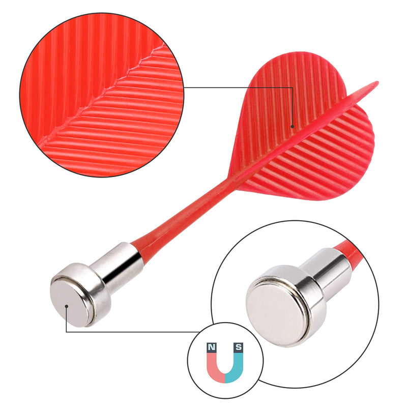 Accmor 24 Pcs Magnetic Darts, Safe Plastic Darts Replacement Dart for Magnet Dartboard, Safe Darts for Boys Girls and Adults Target Game Toys (Red, Blue,Yellow, Green) - BeesActive Australia