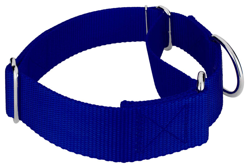 Country Brook Petz - Vibrant 15 Color Selection - 1 1/2 Inch Martingale Heavyduty Nylon Dog Collar Large (Pack of 1) Royal Blue - BeesActive Australia
