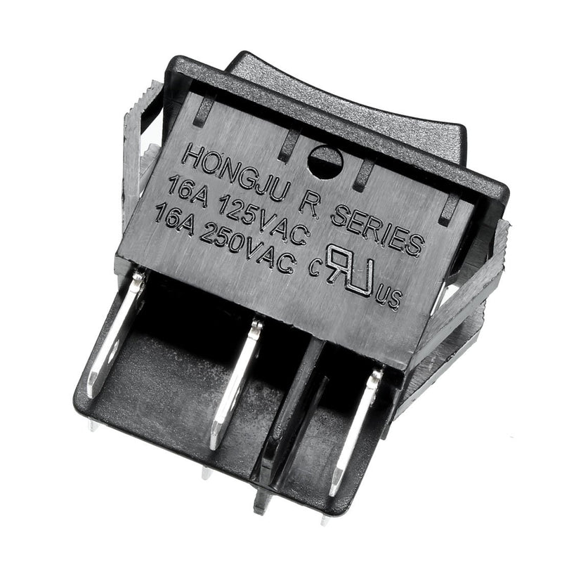 [AUSTRALIA] - uxcell DPDT On/Off/On 3 Position 6Pin Snap Boat Rocker Toggle Switch,Black,AC 16A/125V 16A/250V,for Car,Auto,Boat,Household Appliances 
