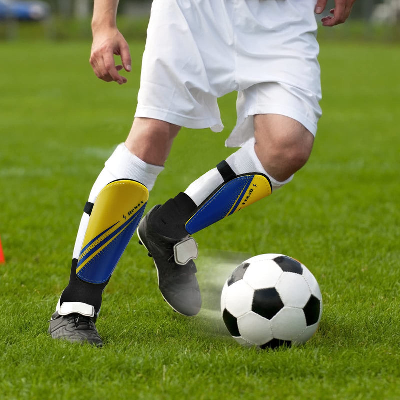newox Soccer Shin Guards Youth - Protection Girls Shin Guards Soccer Youth - Soccer Sleevers Shin Pads - Soccer Shin Guards for Kids 3-16 Years Old Girls Boys Toddler Pink Yellow+Blue Medium - BeesActive Australia