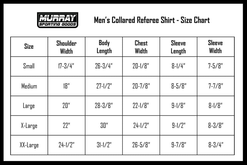 Murray Sporting Goods Men's Official Short Sleeve Pro-Style Collared Referee Shirt | Officiating Jersey for Basketball, Football, Wrestling & Volleyball Small - BeesActive Australia